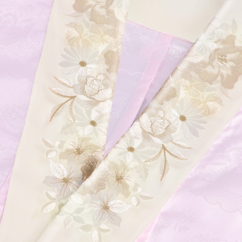 振袖：R1027 オレンジ 彩色牡丹☆(絹)│ 振袖レンタル │ 京都着物