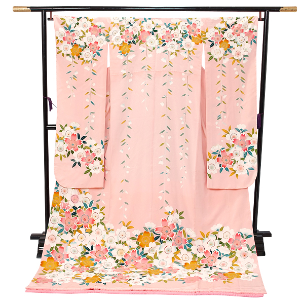 引き振袖:W003 ピンク しだれ桜| 婚礼衣装レンタル | 京都着物 引き振袖:W003 ピンク しだれ桜| 婚礼衣装レンタル | 京都着物