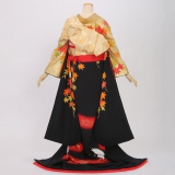 引き振袖：W017 黒 鶴に紅葉| 婚礼衣装レンタル | 京都着物レンタル夢館