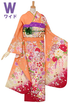振袖：R1434 紫 枝垂桜に花くす玉☆(絹)│ 振袖レンタル │ 京都着物