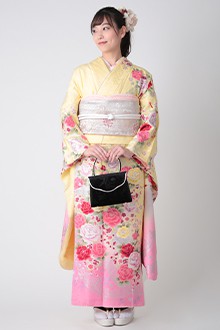 振袖：R735 紫 薔薇とティアラ☆(絹)│ 振袖レンタル │ 京都着物