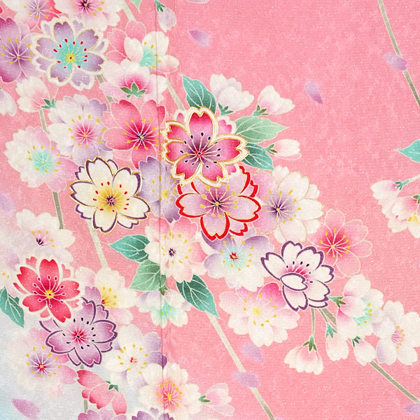 振袖：R1403 【訳あり】ピンク 枝垂桜☆(絹)(宅)│ 振袖レンタル