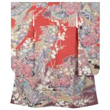振袖：R153 【訳あり】きぬたや総絞り京友禅 牡丹☆(絹)│ 振袖
