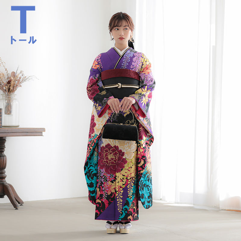 振袖 ブルーつづみぼたん 大振袖