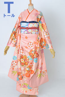 振袖：R1863 黄 桜楓流水文☆(絹)│ 振袖レンタル │ 京都着物レンタル夢館