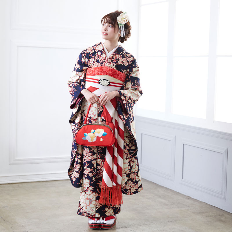 七五三7歳女の子着物上品ピンク絞り熨斗目手毬梅金色乱菊