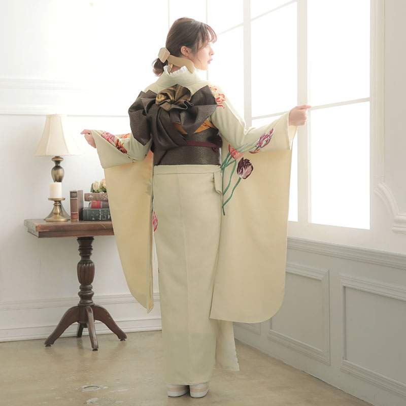 振袖&袋帯セット　チューリップ柄 振袖&袋帯セット チューリップ柄 （振袖セット 成人式に H・L