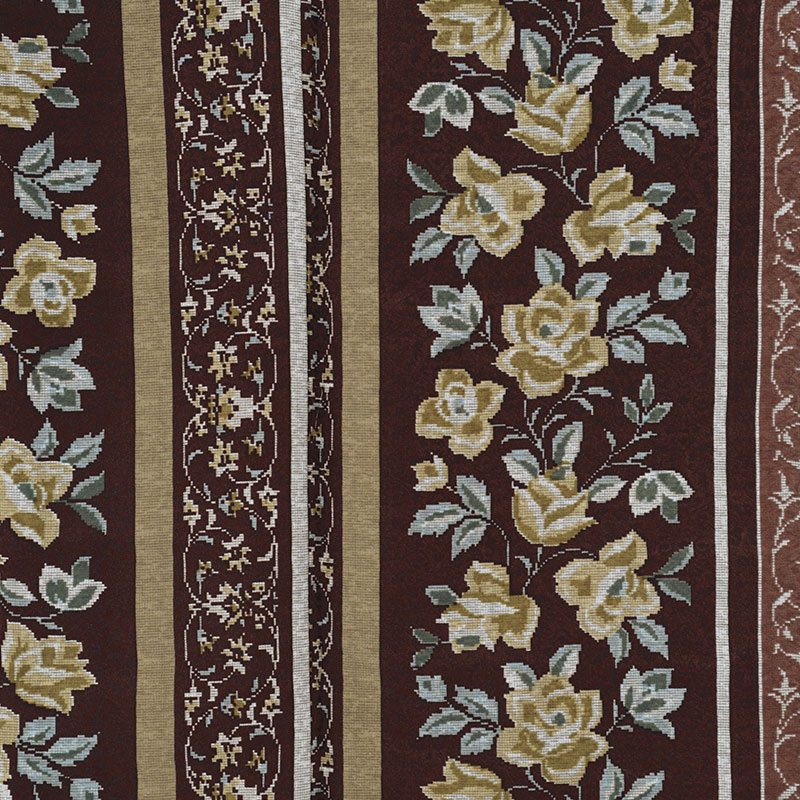 和風館　振り袖　ゴブラン織調薔薇 振袖： R2033和風館ブラウン ゴブラン織調薔薇