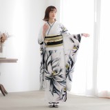 白地スッキリ　月下美人　振袖フルセット 振袖： R2048白 月下美人