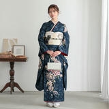 振袖： R2053ブルー 菊牡丹