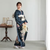 振袖： R2053ブルー 菊牡丹