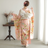振袖：R2061 吉澤の友禅 ピンク 手毬に花丸文│ 振袖レンタル │ 京都