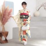 【公式】フジのお歳暮・冬ギフト 振袖： R2068芸艸堂アイボリー 御所文様雲取り 着物・浴衣