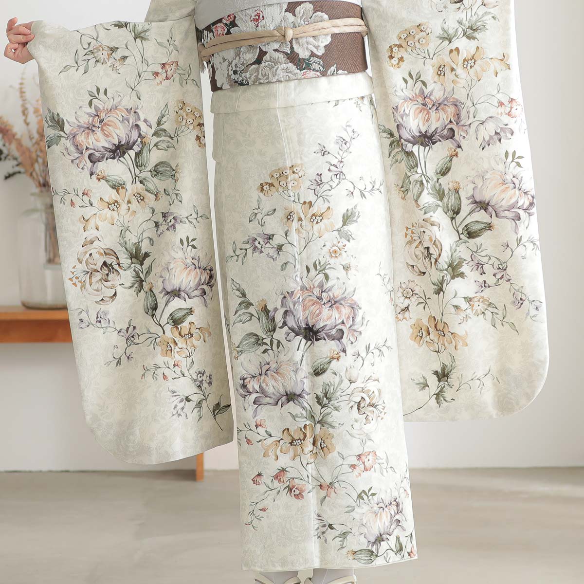 振袖：R2069 JILL STUART アイボリー 花更紗│ 振袖レンタル │ 京都
