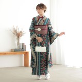 和風館　振り袖　ゴブラン織調薔薇 振袖袴：和風館 R2033 ブラウン ゴブラン織調薔薇│ 袴レンタル