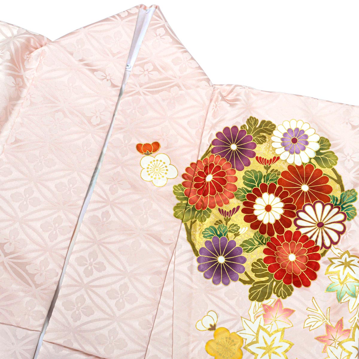 振袖：R2074 吉澤の友禅 【吉澤の友禅】薄ピンク 花丸文│ 振袖