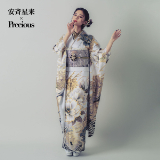 振袖：R2177 Precious 白灰 桜に龍と荒波│ 振袖レンタル