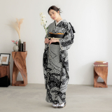 レディース黒留袖新品未使用＆総絞り振袖　2点セット 楽天市場】【成人式 振袖 レンタル】RS702 正絹 黒 総絞り 波頭