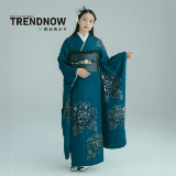振袖：R2214 TRENDNOW ターコイズブルー 牡丹│ 振袖レンタル │ 京都