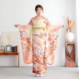 振袖：R2232 桂由美 サーモンピンクぼかし 辻が花風│ 振袖レンタル