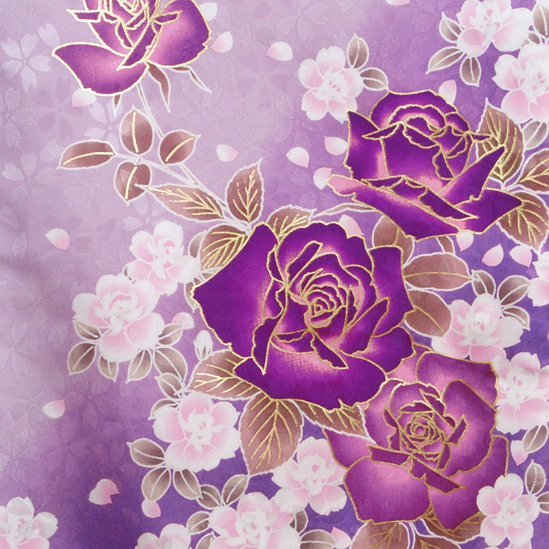 振袖：R237 薄紫 薔薇│ 振袖レンタル │ 京都着物レンタル夢館