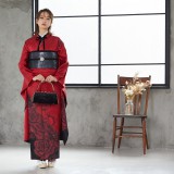 振袖：R479 赤 真紅のモダンローズ☆(絹)│ 振袖レンタル │ 京都着物
