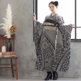 振袖：R534 黒 総絞り金駒桜模様☆(絹)│ 振袖レンタル │ 京都