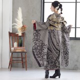 振袖：R534 黒 総絞り金駒桜模様☆(絹)│ 振袖レンタル │ 京都着物