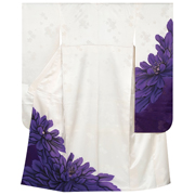☆中古品☆振袖　単品　正絹　紫系花模様　B級品　ヤケ有り　振袖 ☆中古品☆振袖 単品 正絹 赤系花模様B級品ヤケ有り振袖 - メルカリ