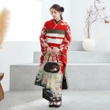 振袖：R771 赤 松に四季花☆(絹)(宅)│ 振袖レンタル │ 京都着物