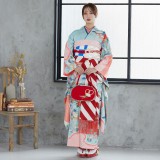 振袖：R773 水色 霞に茶屋辻模様☆(絹)(宅)│ 振袖レンタル │ 京都