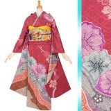 131 振袖フルセット 正絹 やや難あり 薄ピンク 薄桃 暈し染め 華やか 古典 振袖：R798 薄紅 桜重ね道長☆(絹)│ 振袖レンタル │ 京都着物