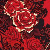 振袖：R940 赤黒 薔薇と蝶☆(絹)│ 振袖レンタル │ 京都着物
