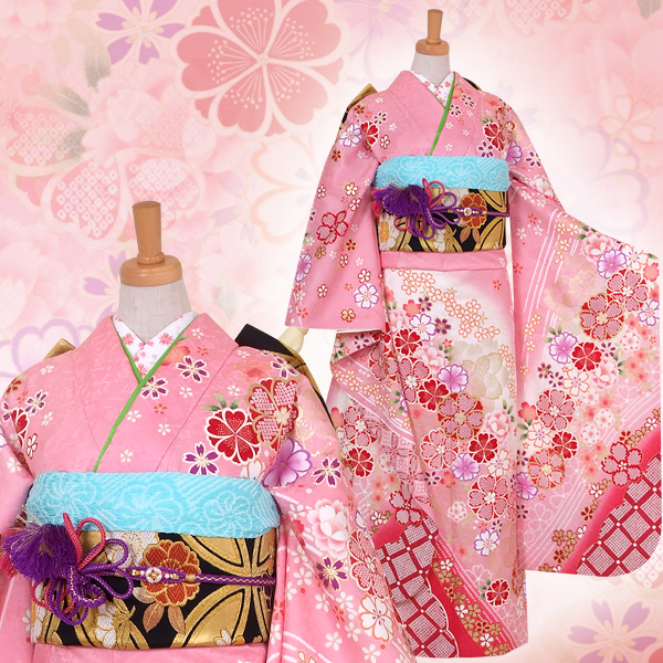 豪華絢爛正絹振袖❣️【銀通し⭐️吉祥花 疋田文様】淡いピンク 最新作高級古典 サーモンピンク 桜柄/鹿の子模様 関芳 最高級金彩刺繍