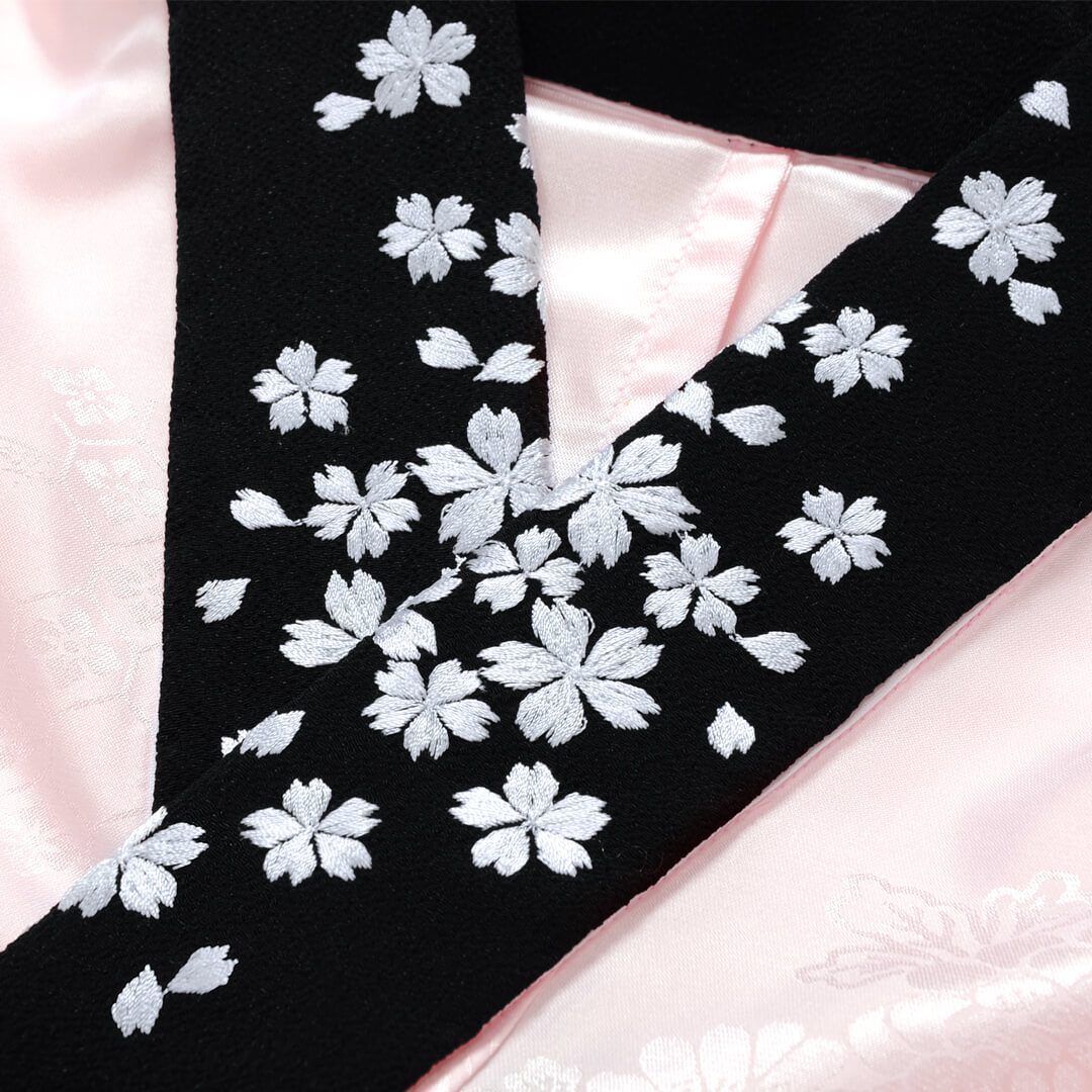 振袖袴：MURUA R1079 藤紫 牡丹に八重桜(絹)│ 袴レンタル │ 京都着物