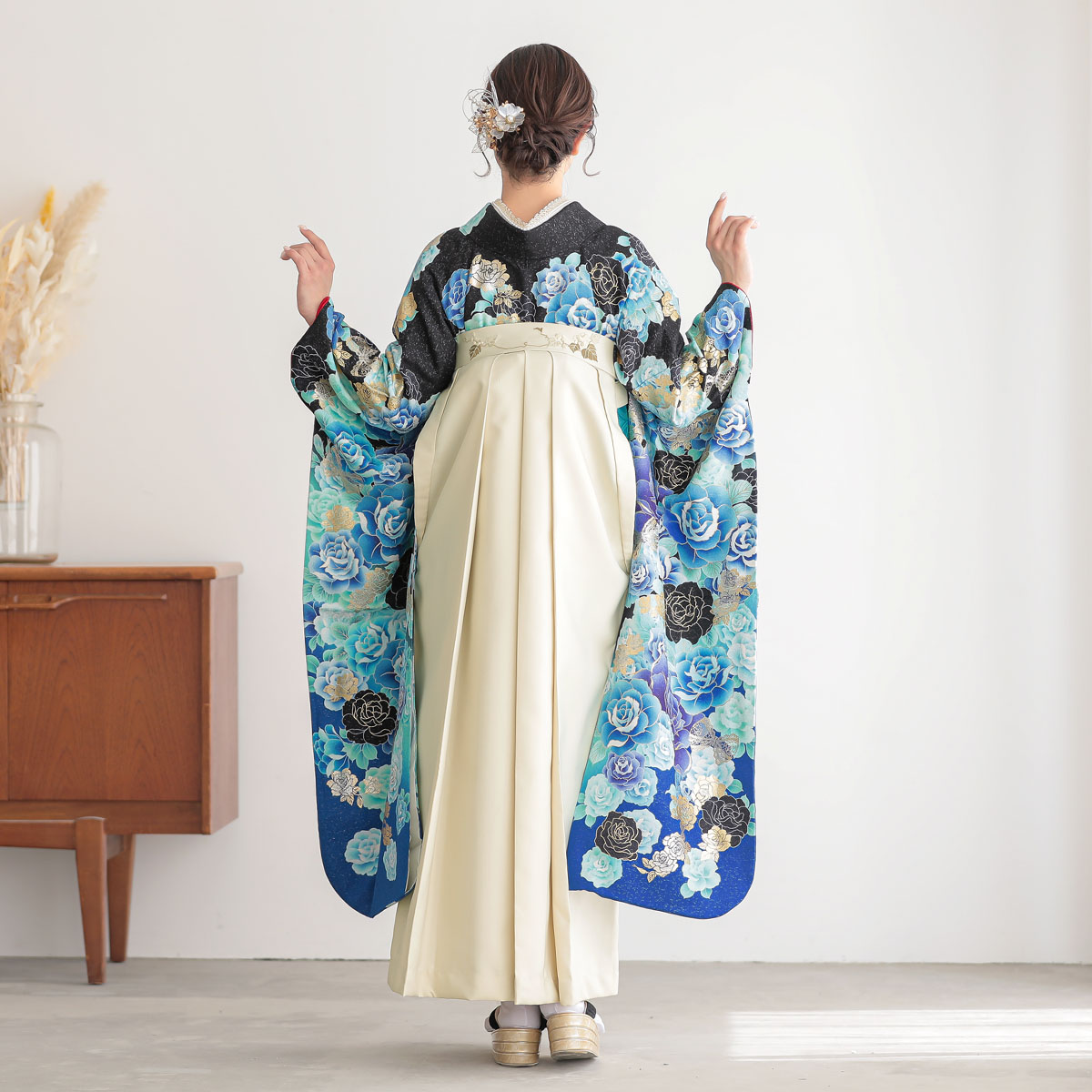花のババロア✿　美品 正絹お振袖　　ふくれ織り　Lサイズ 楽天市場】[3万円均一SALE]【成人式 振袖 レンタル】RS1174 正絹