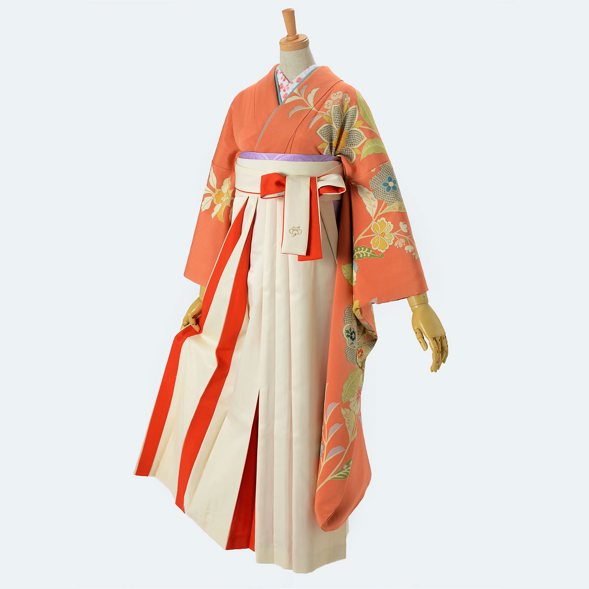 振袖：R156 【訳あり】柿色 唐花文様☆(絹)│ 振袖レンタル │ 京都