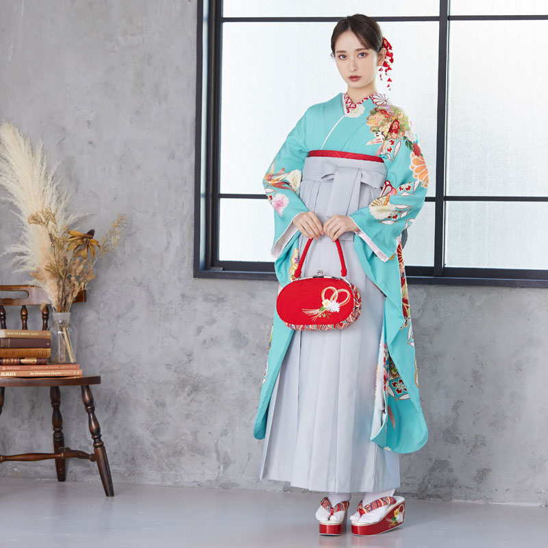 振袖+ 袴 着付け用22点フルセット 袴4点セット 華やかG) 袴