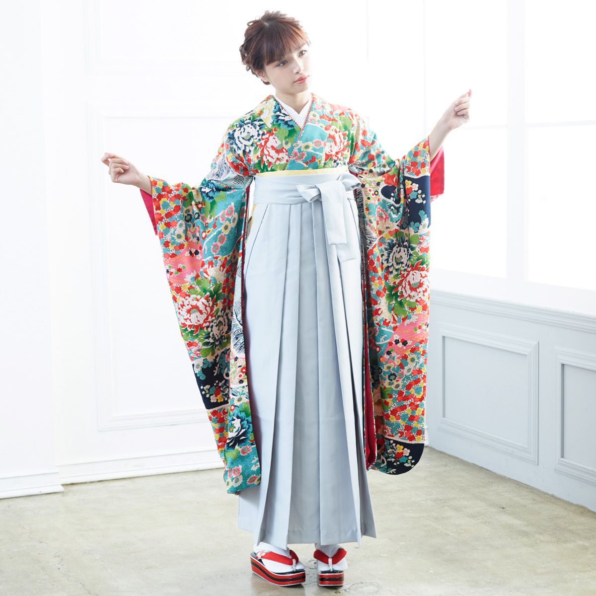 【身丈165.5cm】小紋 変わり市松の着物 身丈165.5cm】小紋 変わり市松の着物