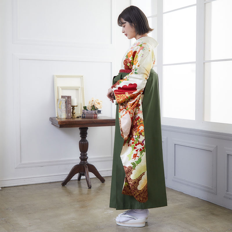 振袖： R1995吉澤の友禅【吉澤の友禅】白 貝桶に吉祥花