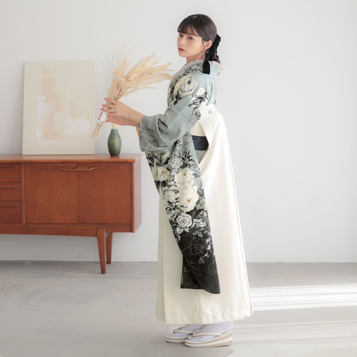 2尺袖 ブランド ポリエステル着物 JILLSTUART 袴用 新品未使用品 2尺袖