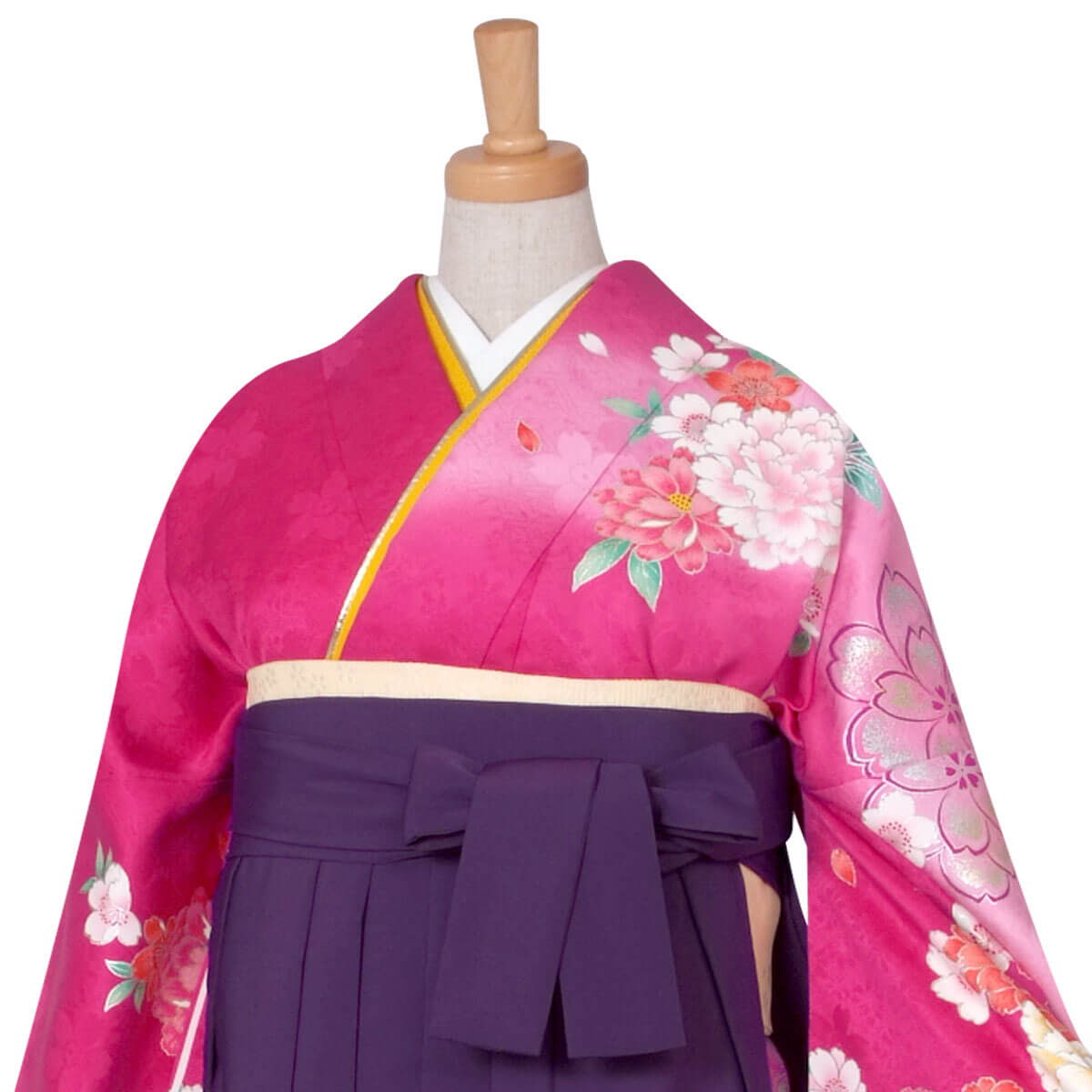 nonaka♡羽織袴 正統派古典 黒/オレンジ ツバキ柄 古風 綺麗 大人っぽい 上品