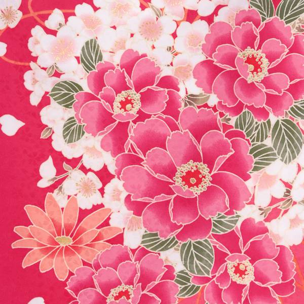 振袖袴： R355 【訳あり】ピンク 桜ブーケ(宅)（R309)│ 袴レンタル