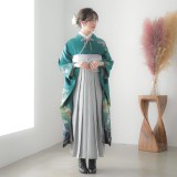クリーム地に花柄 正絹振袖 全て揃ったフルセット Mサイズ ☆クリームイエロー×ピンクグラデーションの花柄振袖 | MK振袖
