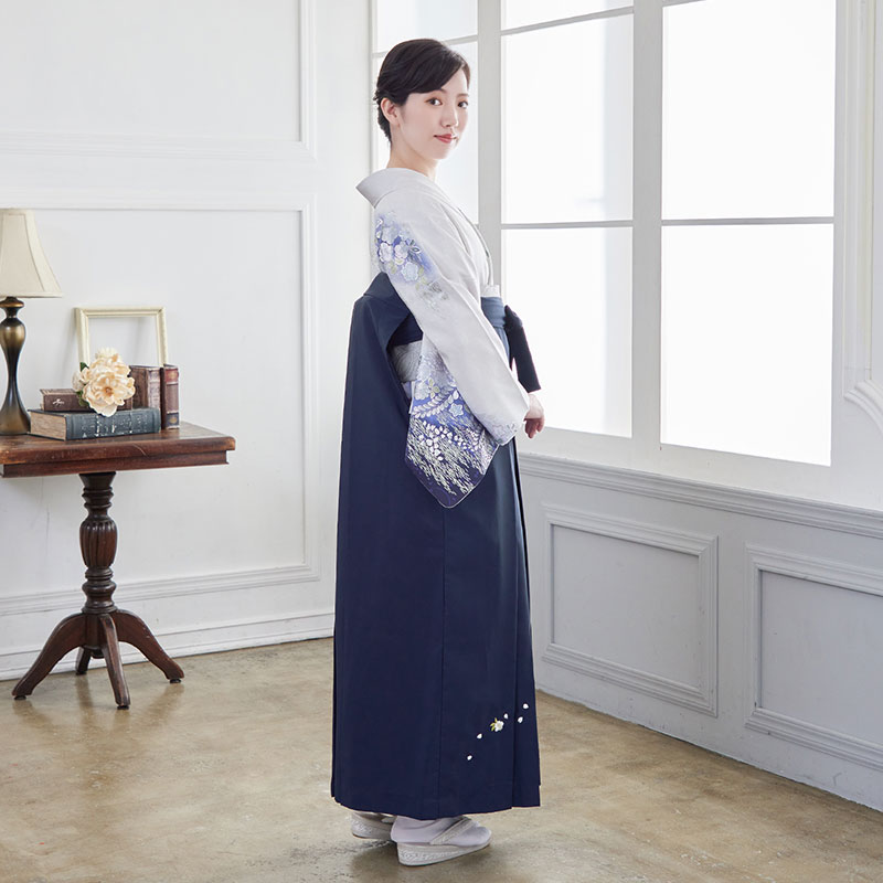 先生袴：H1230 桂由美 薄桜鼠×青藤 辻が花風│ 袴レンタル