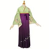 先生袴：H222 ジャパンスタイル 若草色 松竹梅│ 袴レンタル │ 京都