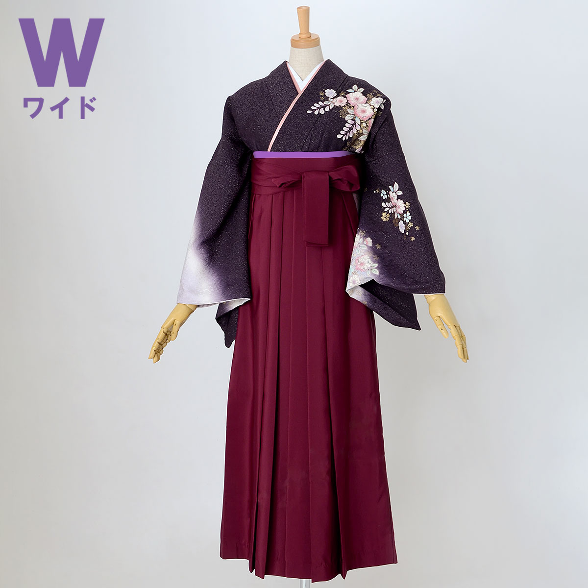 先生袴：H941 紫 辻が花☆ (w)(H937)│ 袴レンタル │ 京都着物