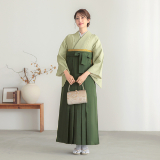 先生袴：H974 ハナエ・モリ 色無地 青磁│ 袴レンタル │ 京都着物