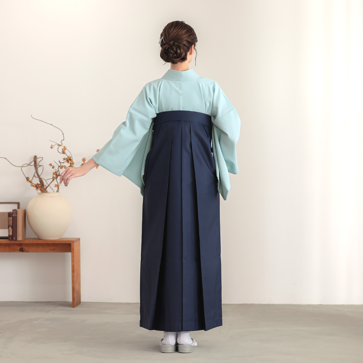 先生袴：H978 ハナエ・モリ 色無地 水色(H1147)│ 袴レンタル │ 京都