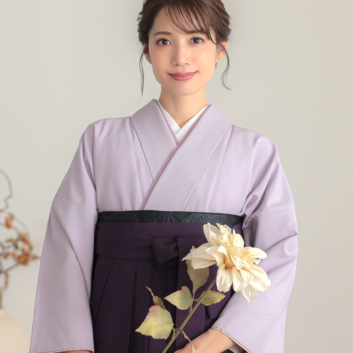 先生袴：H984 ハナエ・モリ 色無地 藤色│ 袴レンタル │ 京都